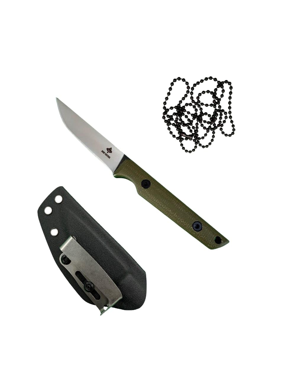 Fixed Blade, 3D Micarta Scales, EDC With Kydex Sheath, Ideal for Skinning, Survival, Camping, Hunting & Outdoors. Tactical Full Tang Knife (B-08)