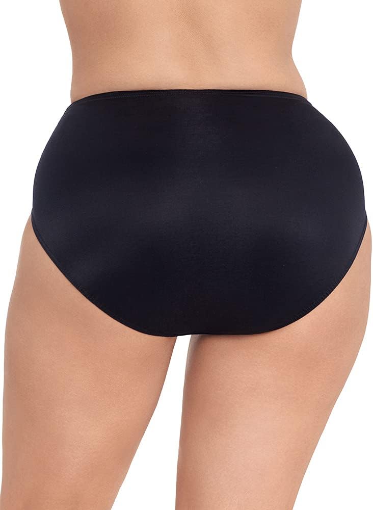 Miraclesuit Women's Plus Size Swimwear Basic Swim Brief Tummy Control High Waist Bathing Suit Bottom, Black, 16W