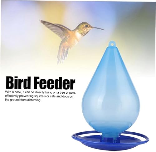 Miniatura 4 de Baciihaw Comedero colgante de colibríes de plástico transparente para exteriores dispositivo de alimentación para pájaros para decoración de jardín