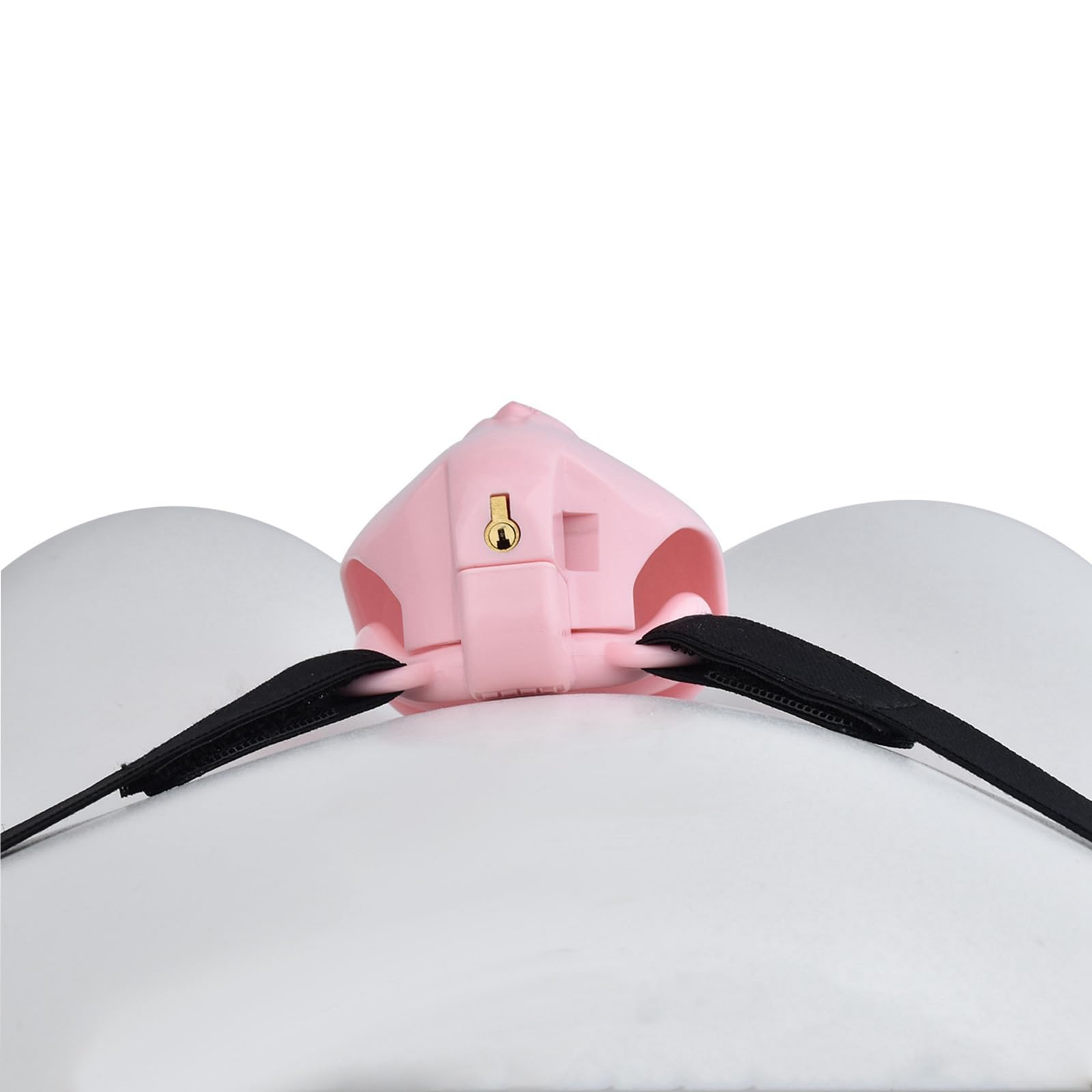 Harz Penikäfig Herren Imitation Schamlippen Keuschheitskäfig Set mit 4 Penisringe und Analplug Keuschheitsgürtel SM Penis Bondage Fetisch Peniskäfig Gerät Männer Sexspielzeug (Rosa)