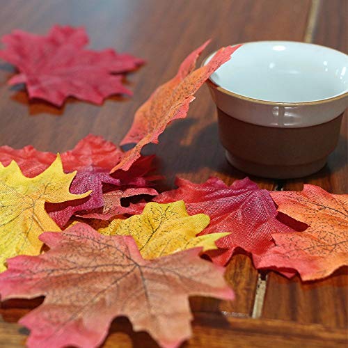 Sunangel Fall Artificial Maple Leaves - Assorted Colors For Halloween, Fall Weddings & Autumn Parties Decoration (350Pcs) #TOP5