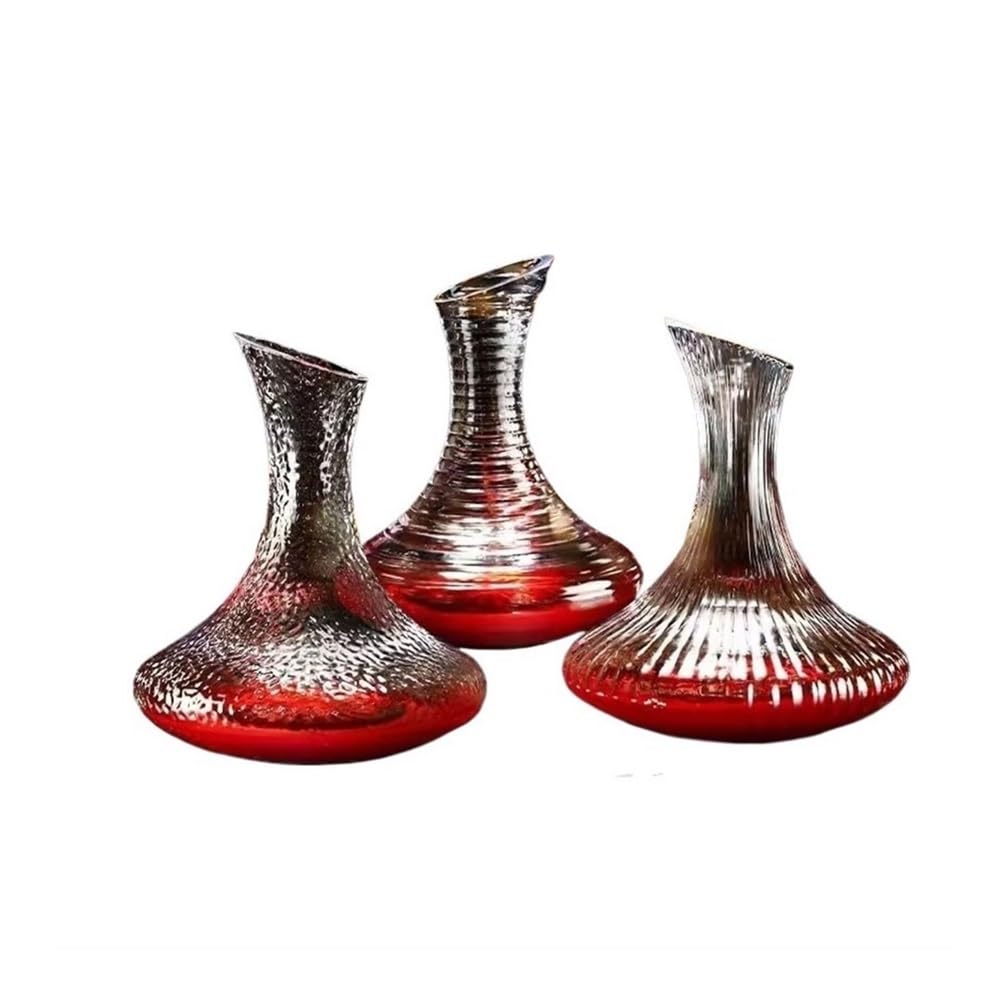 aireador de vino, Juego de tres jarras decantadoras vino tinto creativas cristal for el hogar
