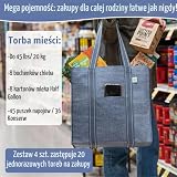 VENO Zestaw 4 toreb do biegania wielokrotnego użytku z kieszenią przednią, wzmocniona podstawa, składana torba kabinowa, wielofunkcyjny worek plażowy, na zakupy, piknik, podróż (szara, zestaw 4 szt.)