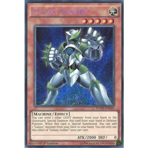 Deckboosters YuGiOh : WSUP-EN010 1st Ed Galaxy Soldier Secret Rare Card - ( World Superstars Yu-Gi-Oh! Single Card)