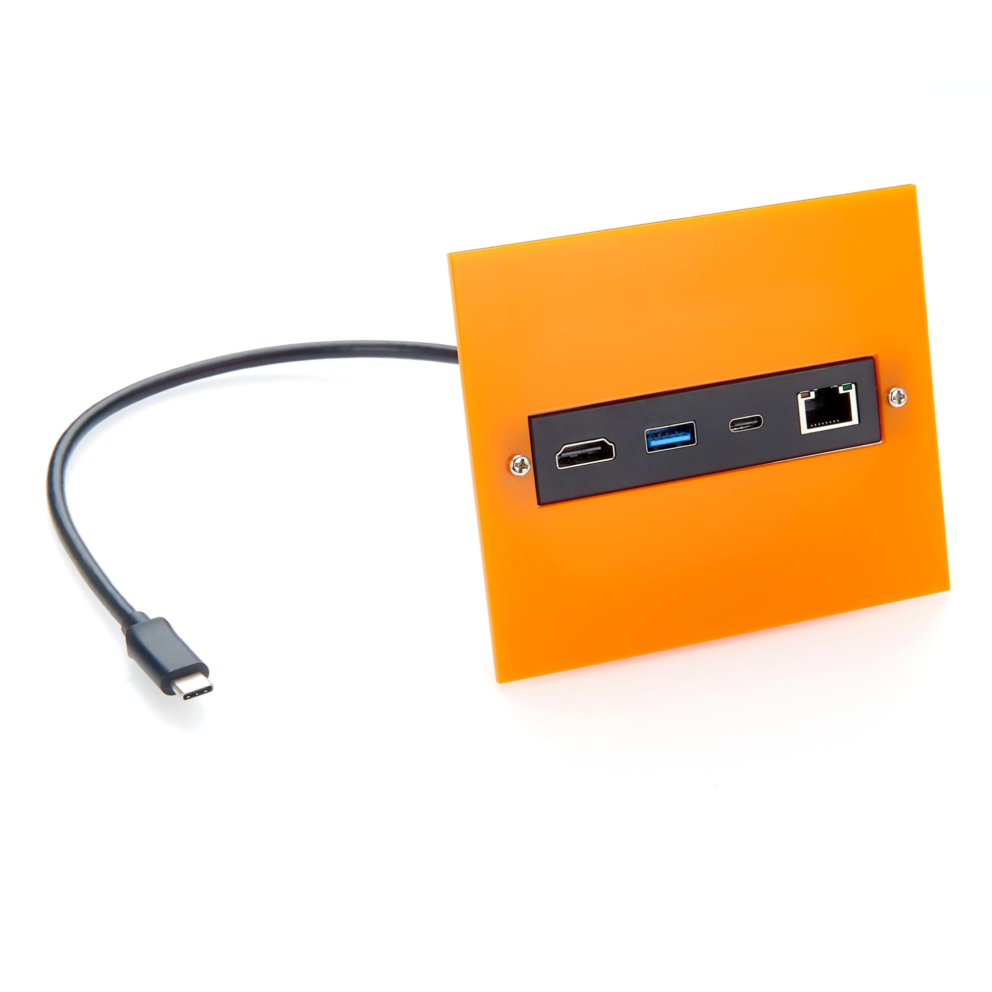 Screw Panel Mount USB C Hub, 4-in-1 Multiport Adapter with 4K@60Hz HDMI, Gigabit Ethernet, 10Gbps USB-C & USB-A Data Ports, for Control Cabinet, Enclosure, Windows, macOS, Linux (1.5M)-image-34