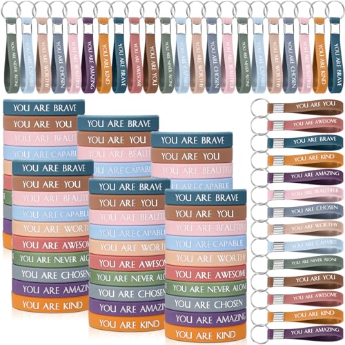 Porte-clés inspirant en métal et bracelets durables pour surmonter le stress