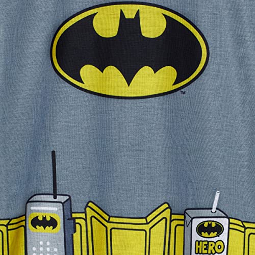 Batman Boys Pajamas For Kids | 4 Piece Sleepwear Sets For Boys Pajama Bottoms And Sleep Shirts For Big Boy And Toddlers Blue-Grey #TOP3