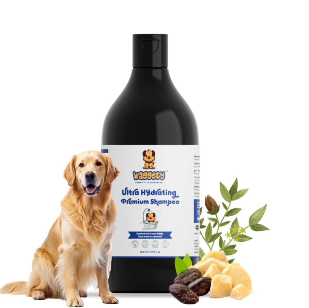 Waggety Ultra Hydrating Premium Shampoo for Dogs|Cocoa Butter, Shea Butter & Jojoba Oil|500 Milliliter (B0D9M8LSJW) Amazon Price History, Amazon Price Tracker