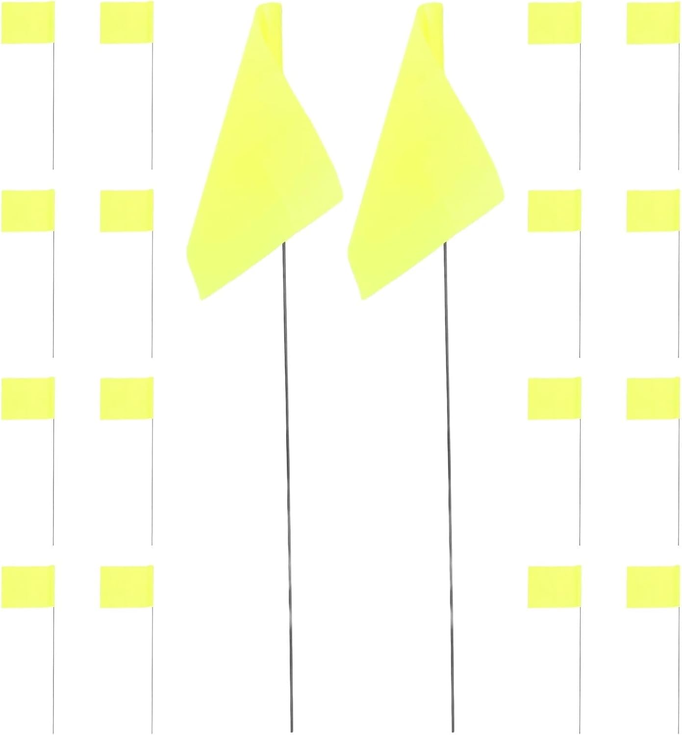 Marking Flags 100/200Pcs Landmark Flags With Poles Durable Pvc Steel Wire For Lawn Garden Sprinkler Irrigation Yard Camping Dog Training Survey(200pcs)