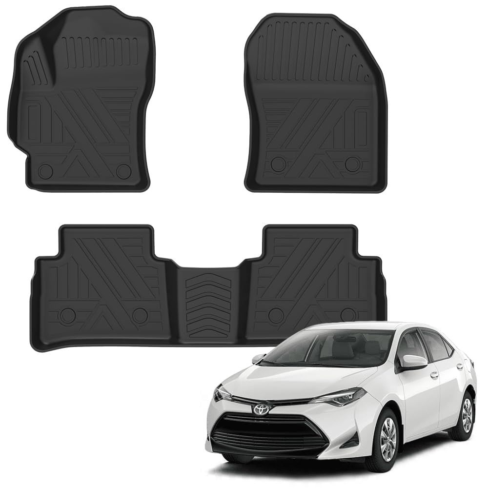 Tapete Automotivo Bandeja 3D Toyota Corolla Sedan em Borracha TPO Conjunto 3 Peças MOOB