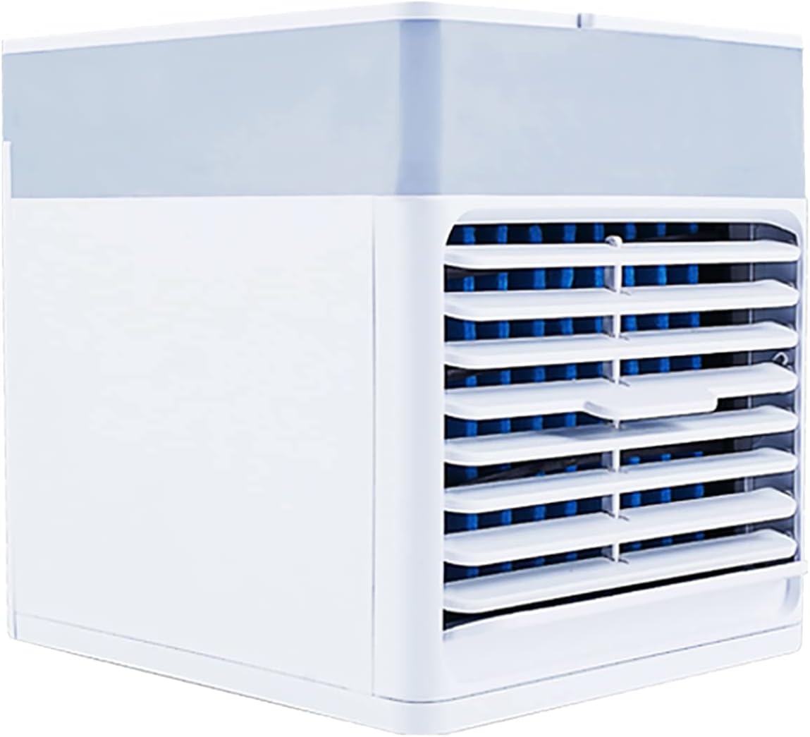 Desktop Air Cooler Mini Space Cooler with Misting Air Conditioning Fan 3 Wind Speeds USB Powered Quiet Air Cooler Cooling Fan Home Room Office