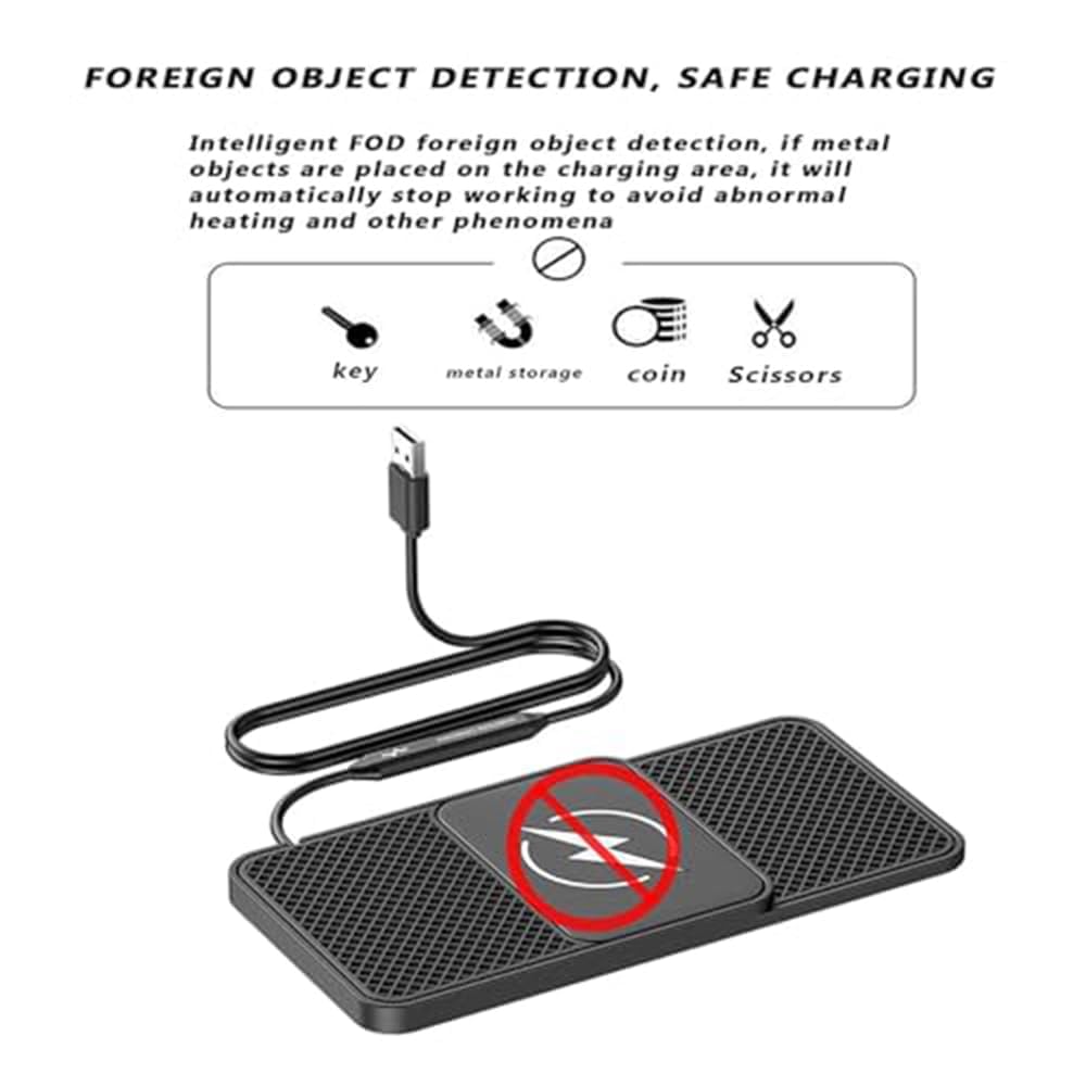 hwojjha Caricatore Wireless Auto per Fiat Multipla II 2009-2015, Ricarica Rapida 20W | Caricatore wireless 20W con ricarica Qi rapida e pratica per smartphone compatibili in auto.