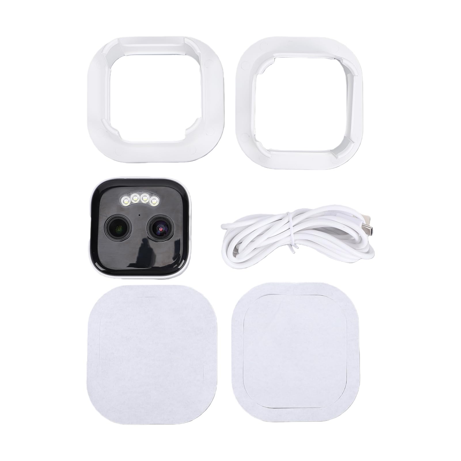 XUMIUZIY Kamera do Monitoringu Okiennego, Podwójny Obiektyw 2K 3MP z | Obsługuje Wi-Fi 2.4G/5G, Wykrywanie Ruchu PIR, Dwukierunkowe Audio, Widzenie Kolorów w Nocy, łatwy montaż Bez Wiercenia w