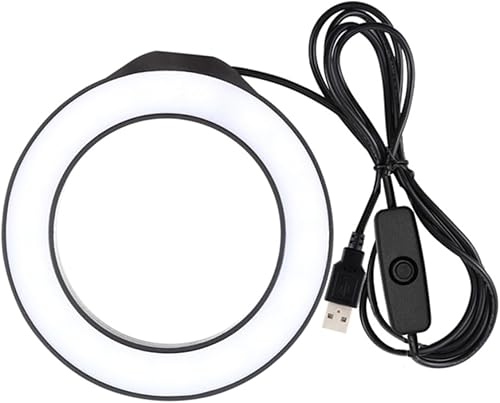 OSALADI Anillo de llenado en vivo Luz de anillo de escritorio Luz de llenado en vivo Luz de anillo Selfie Luz Selfie Ring Lamp Mini LED