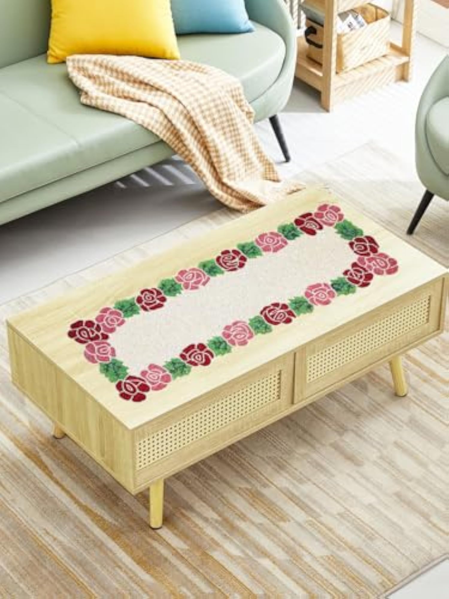 Beautiful Beaded Dining Table Runner, Elegant Craftsmanship