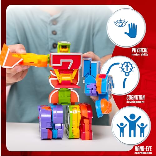 JOYIN 10 Pcs Number Bots Educational Toys, Number Bots, Action Figure Learning Toys, Christmas Birthday Gifts for Kids Boys Girls 3 4 5 6 Years Old - Image 6