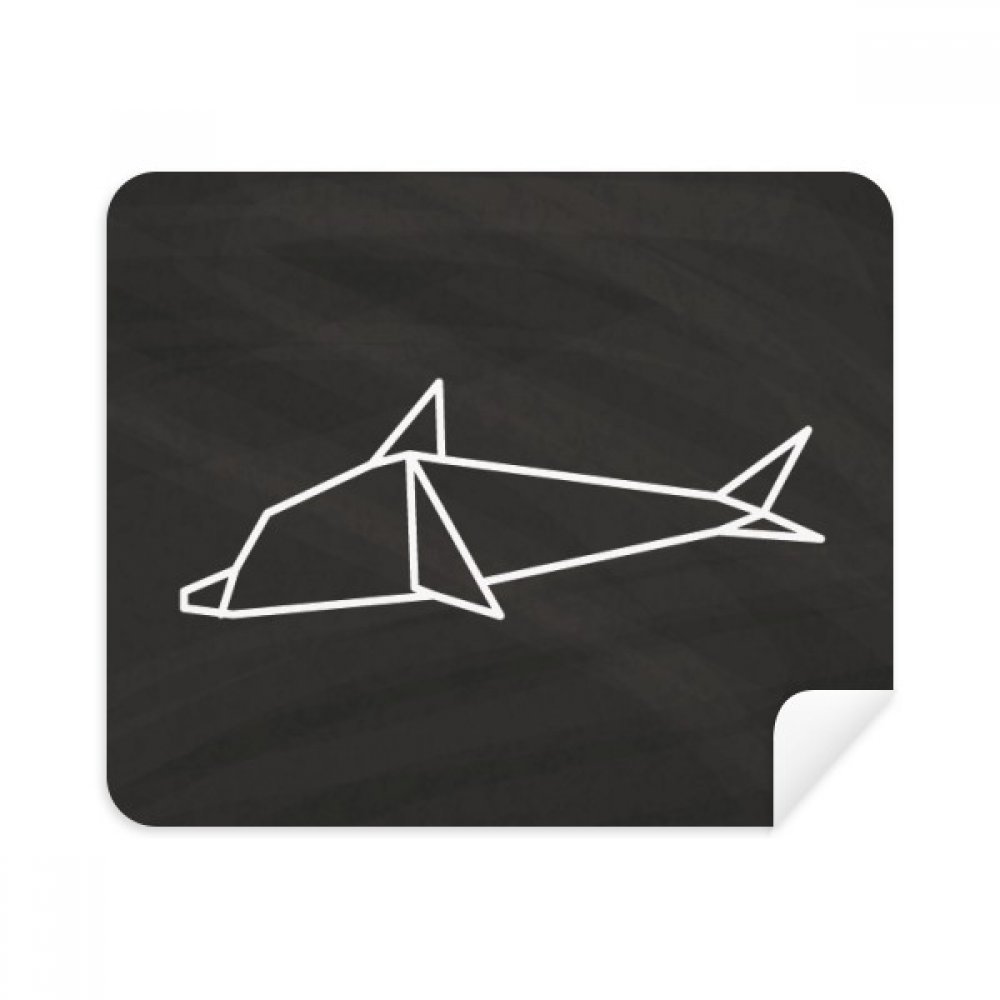 Origa Dolphin Geometric Shape Cleaning Cloth Screen Cleaner 2pcs Suede Fabric