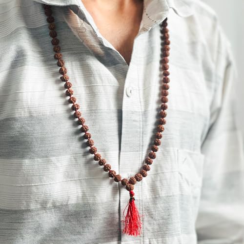 Image of Astrotalk 5 Mukhi Rudraksha Mala 108+1 Beads | Certified 7mm Beads | Spiritual Protection, Focus & Positivity | Lord Kalagni Rudra Blessings | Rudraksha Mala Original for Men & Women