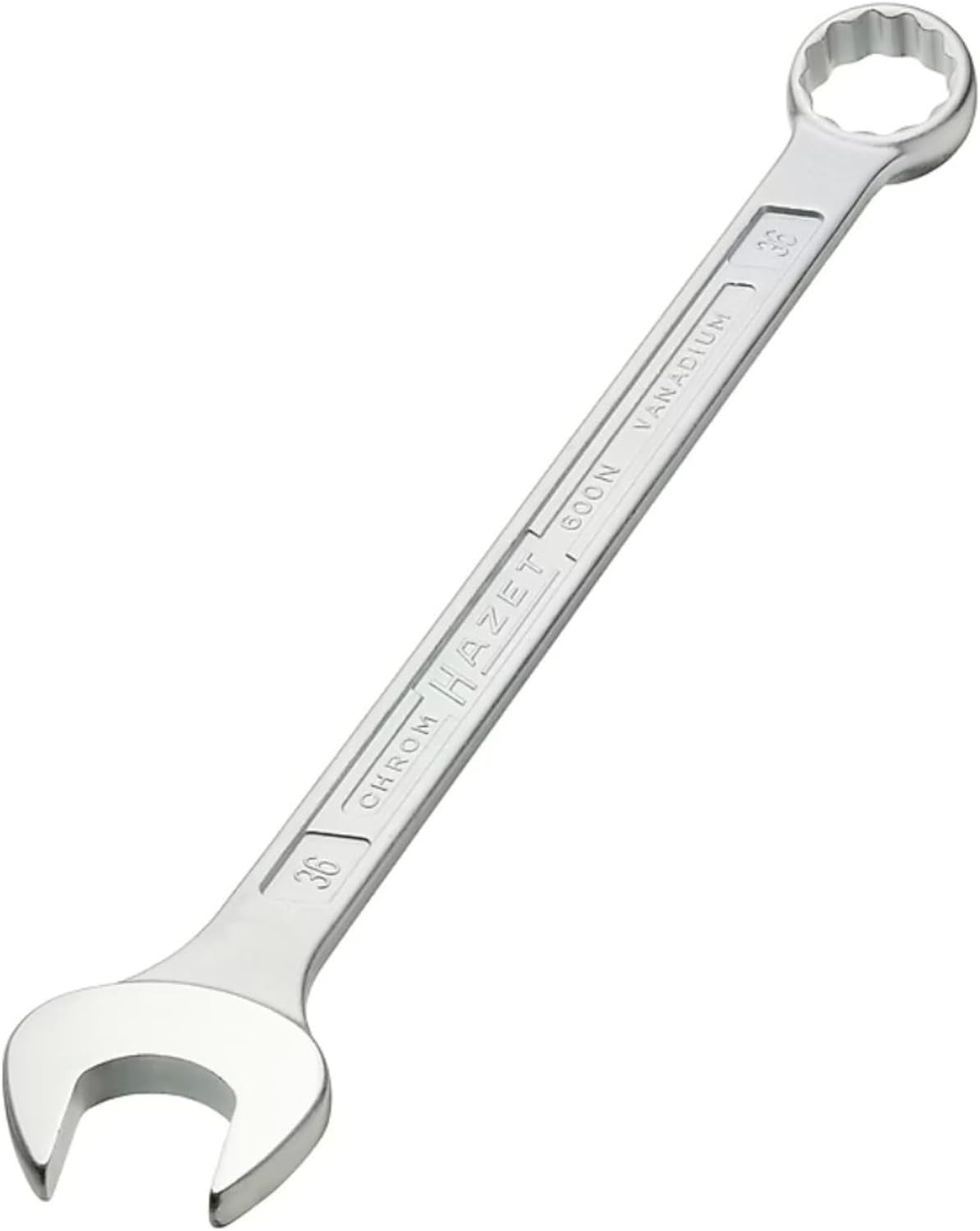 Hazet 600N/17N 12-Point Traction Profile Combination Wrench Set - Chrome-Plated