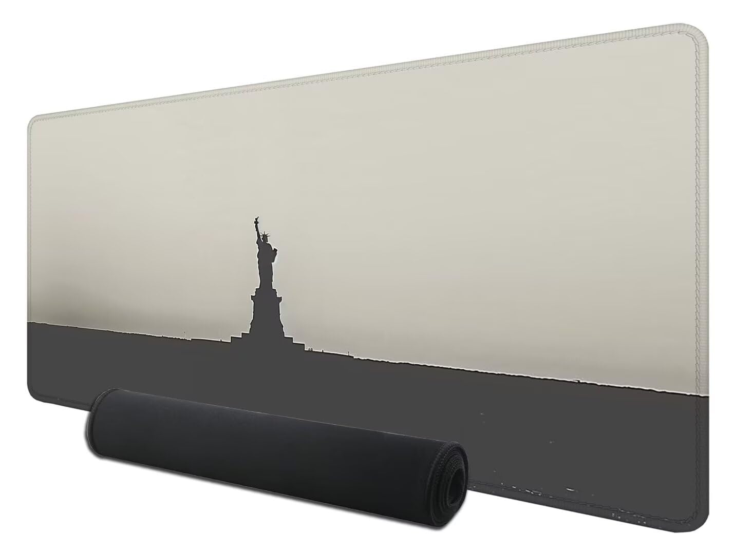 Podkładka pod mysz, 120 x 60 cm, Statua Wolności, podkładka pod mysz na biurko, podkładka pod mysz XXL, podkładka na biurko z antypoślizgową podstawą, wodoodporna powierzchnia, delikatne szyte