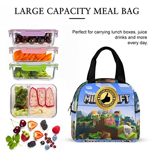 Dinibtu Anime Lunch Box, Reusable Cute Lunch Bag Insulated Kids Cooler Tote Bag Multi-Functional School Lunch Container For Teen Boys Girls #TOP5