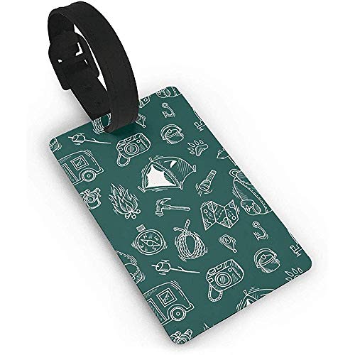 Preisvergleich Produktbild 2er-Set, Taschenlampenmuster, PVC-Gepäck, Kofferanhänger-Name, Adressetikett, Reisegepäckanhänger, Identifikationsetiketten