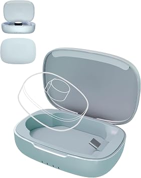 Doohoeek Updated Charging Case Compatible with Oura Ring 4 & 3 Charger, Wireless Power Station Fits Official Chargers & Fit All-Sized Rings Gen 4 & 3 1000mAh Blue, Ring4/3