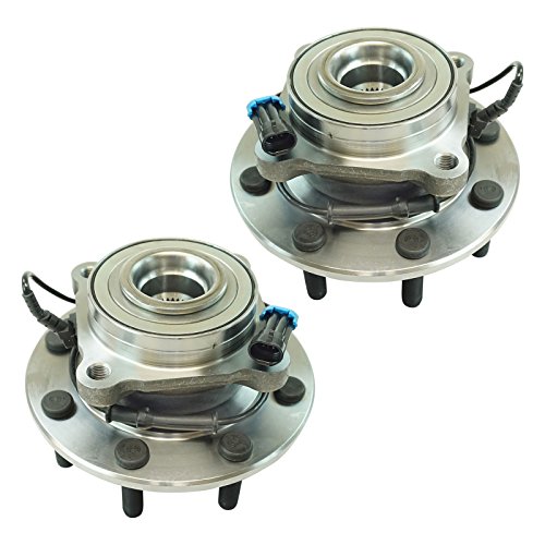 Image of TRQ Front Left and Right Wheel Bearing and Hub Assembly Set 2 Piece Compatible with 07-10 Chevrolet Silverado 3500 HD with Dual Rear Wheels DRW 07-10 GMC Sierra 3500 HD with Dual Rear Wheels DRW