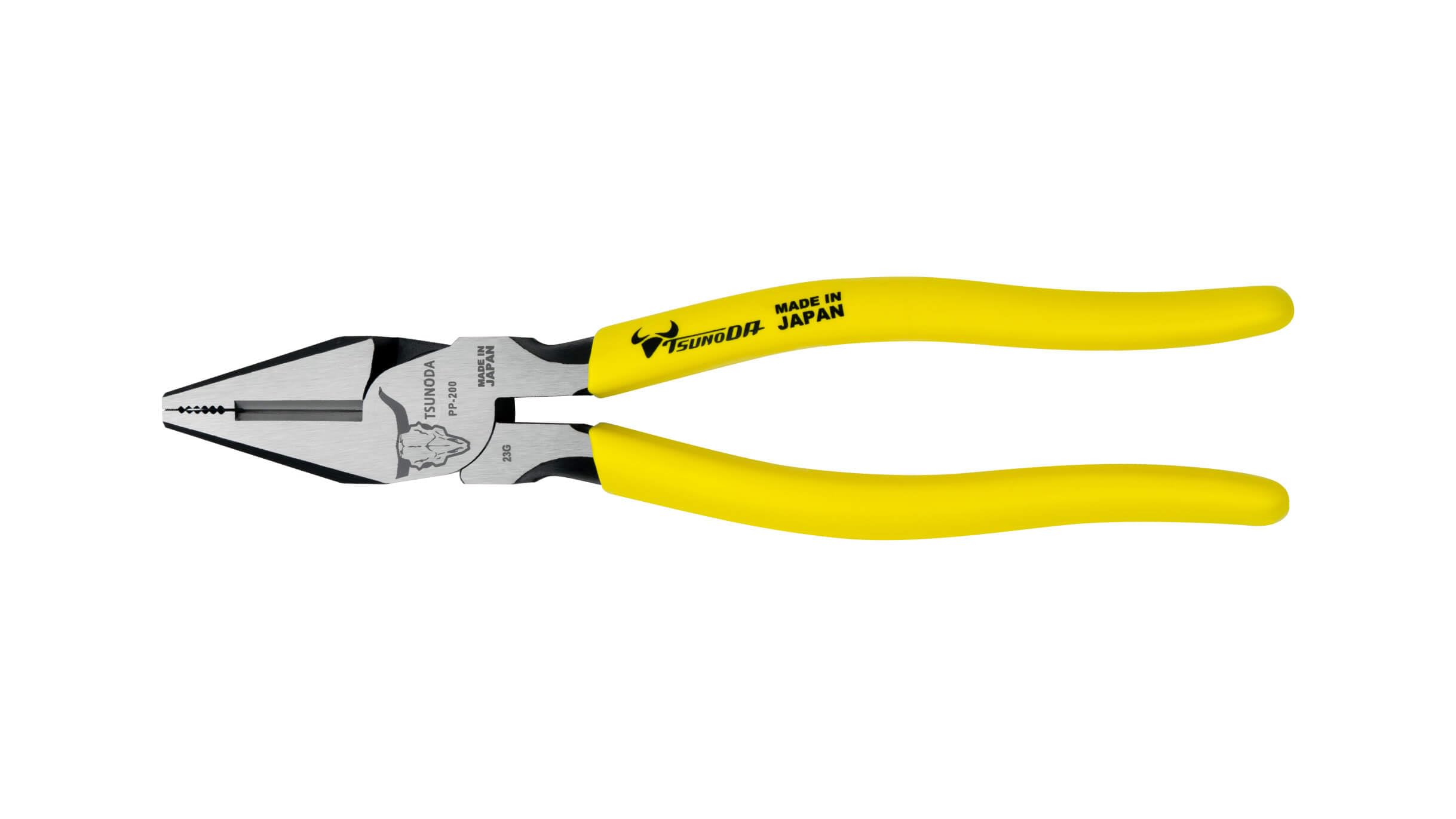 Tsunoda Black Pp-200, High-Leverage Linemans Pliers 8-Inches (200Mm)