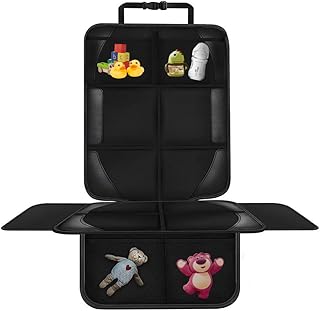 STHIRA® Car Seat Cover PU Car Seat Protector Pad with 4 Mesh Pockets, Full Coverage Seat Cushion with Back Support & Side Price In India