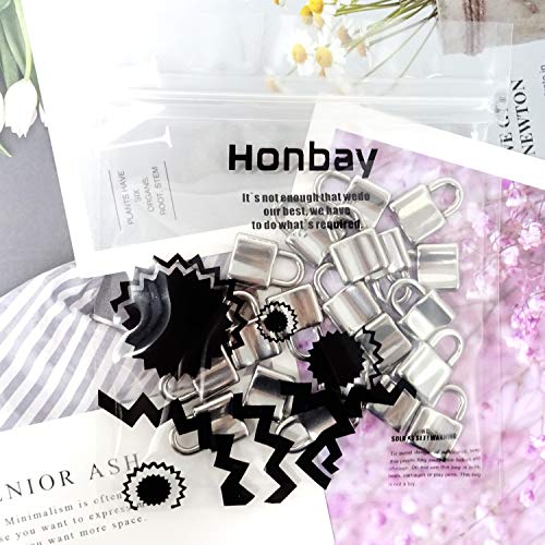 Honbay 20Pcs Stainless Steel Silver Lock Pendants Charms For Necklace Bracelet Jewelry Keychain Making #TOP6