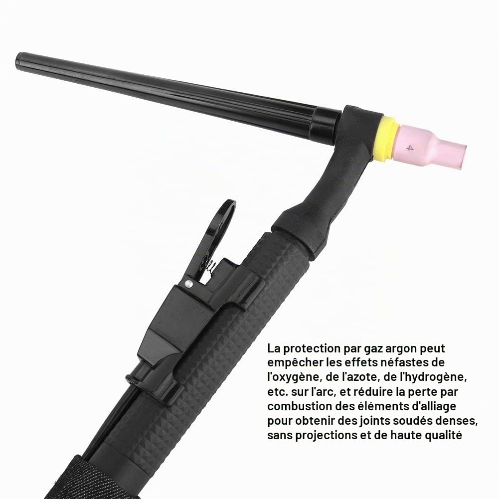 Soudeur TIG, WP 9F Pistolet de Soudage à L'arc à L'argon TIG Kit de Torche TIG Torche TIG 4 Mètres Torche de Pistolet de Soudage MIG Torche TIG Refroidie par Air pour
