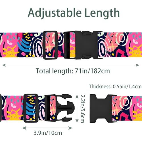 Universe Luggage Straps for Suitcases, Adjustable Luggage Travel Belt to Keep Luggage Security While Travel, Strong Polyester Fabric, Easy-to-Recognize Stylish Design Travel Accessories, 2 Pack2