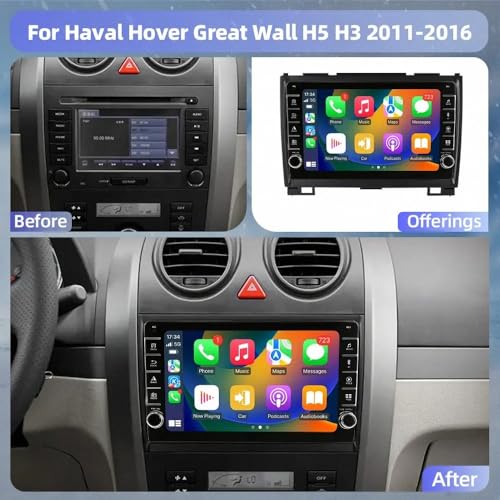 Pantalla de coche para Haval Hover H3 H5 2011-2016 con Carplay y GPS 2