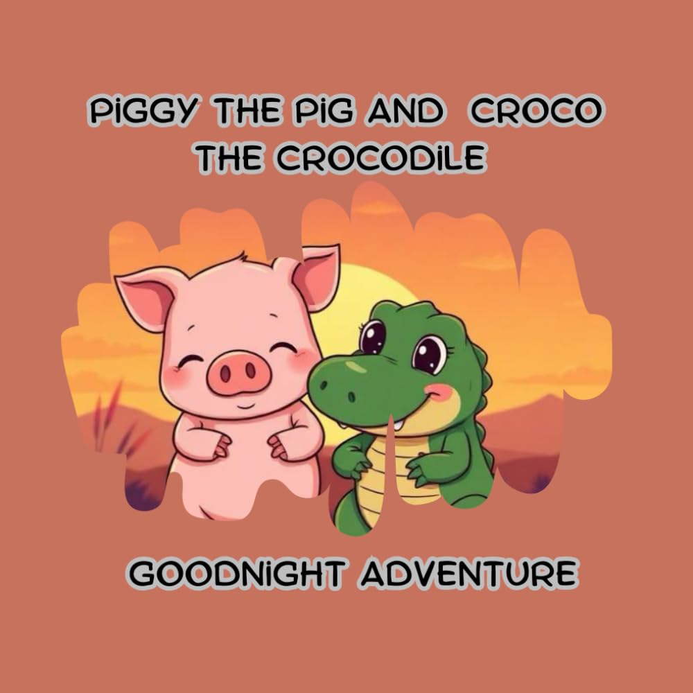 Piggy the Pig and Croco the Crocodile Goodnight Adventure: night time story book for kids animal,story book for kids 2-5,A Sweet Bedtime Story About Friendship, Kindness, and Saying Goodnight.