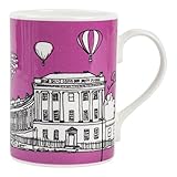 Beau bain mug en porcelaine fine avec emmeline simpson's Line dessin du beau Royal crescent. Le cadeau parfait pour les amateurs de Oxford partout.