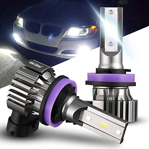CZC AUTO H11 LED Fog Light Bulbs 2 Pack Quick Install H16 H8 LED Fog Lamps Bulbs 5,000 Lumens Super Bright Xenon White Fog Light, 6000K LED Fog Bulb Replacement for Car Over 30000 Hours Lifespan