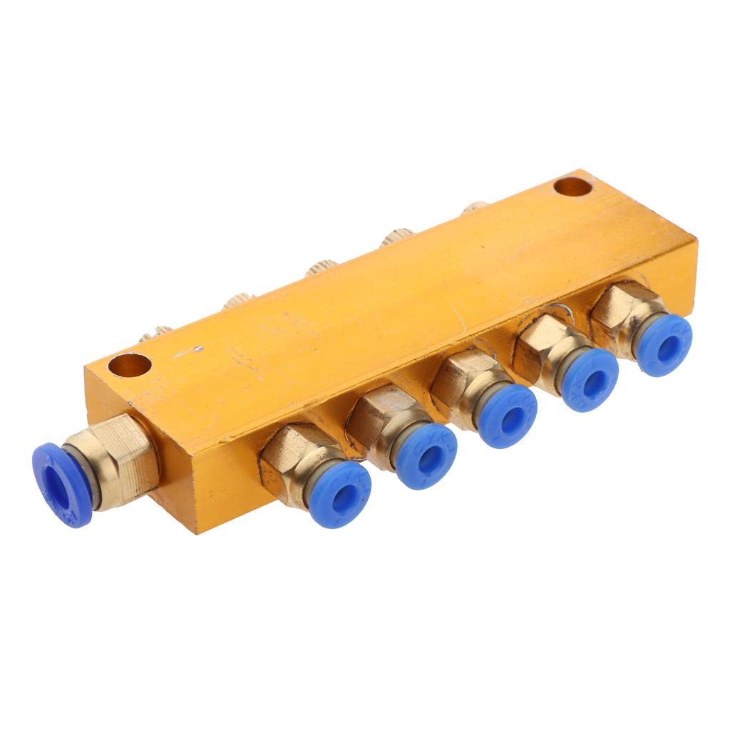 Adjustable Lube Oil Distributor Value Manifold Block 6mm In/4mm Out 5 Way-image-34