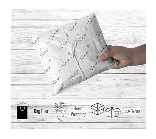 TOWNBUS 50 Nos 18 GSM Thank You Wrapping Tissue Paper - Image 5