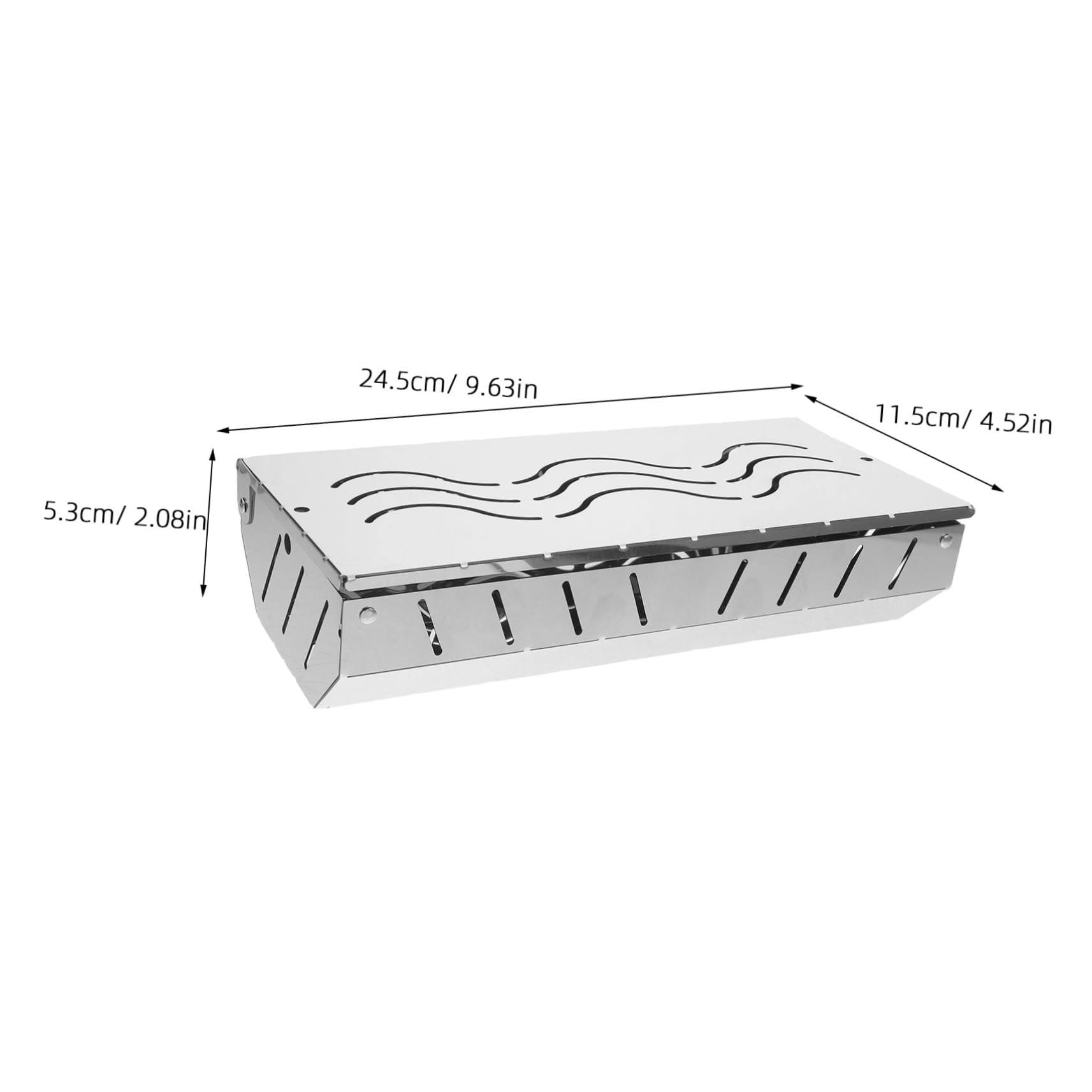 Edelstahl Räucherbox für Grillfleisch und Fisch Elektrogrill Zubehör mit Deckel Tragbar und Leicht Platzierbar für Grillen und Outdoor Kochen