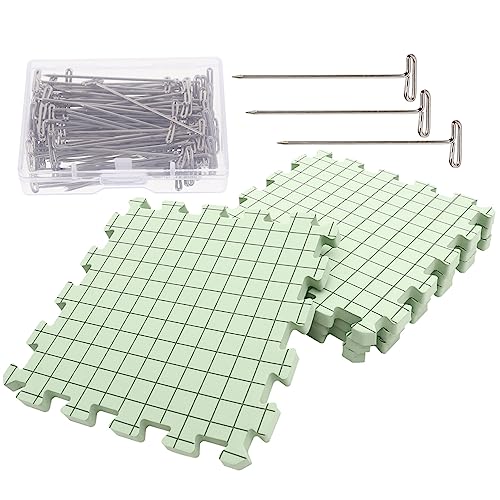 DOITOOL 1 Set Knitting Blocking Mats Crochet Blocking Boards Foam Crocheting Mats Fixing Pin