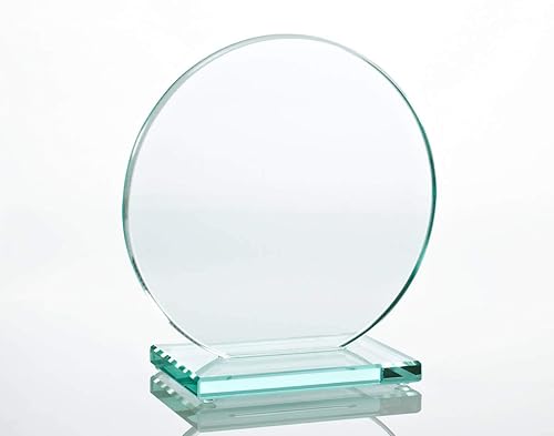 Miniatura 10 de Baudville Trofeo grabado - Cristal de jade - Premio para empleados - Grabado personalizado de hasta tres líneas y selección de versos preescritos