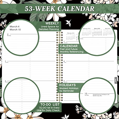 Planner 2023-2024 - Jul.2023 - Jun.2024, Academic Planner 2023-2024 With Weekly And Monthly Spread, 8'' X 10'', Check Boxes As To-Do Lists, Twin-Wire Binding, Thick Paper, Perfect Daily Organizer #TOP3