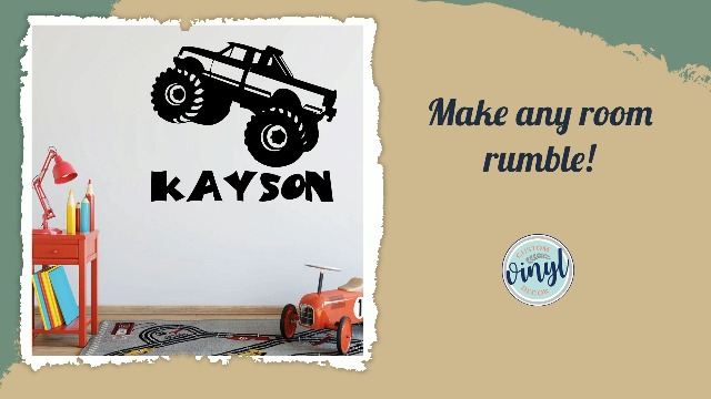 Vinilo Decorativo Monster Truck Personalizado para Pared miniatura 7