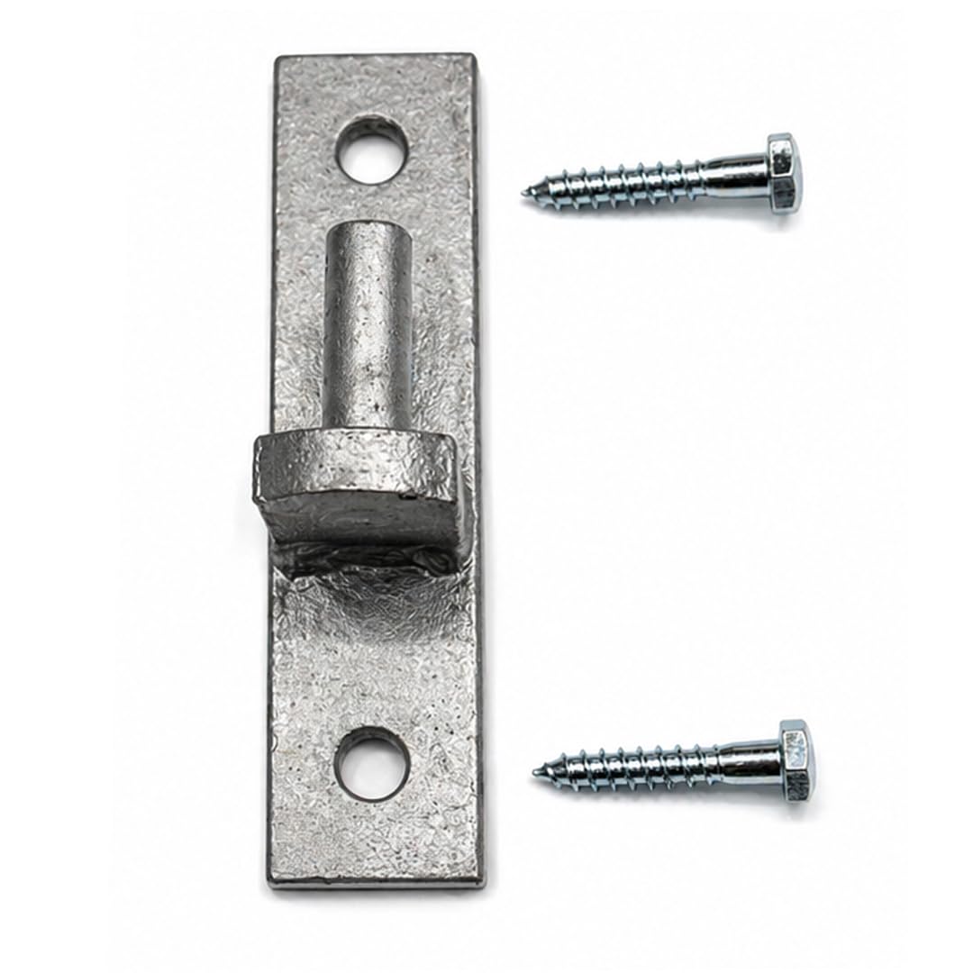 SCORPIO HARDWARE® Hook on Oblong Plates Gate Hinges 19mm Pin Eye Bolts Galvanised | to Suit Wrought Iron Gates and Wooden Gates