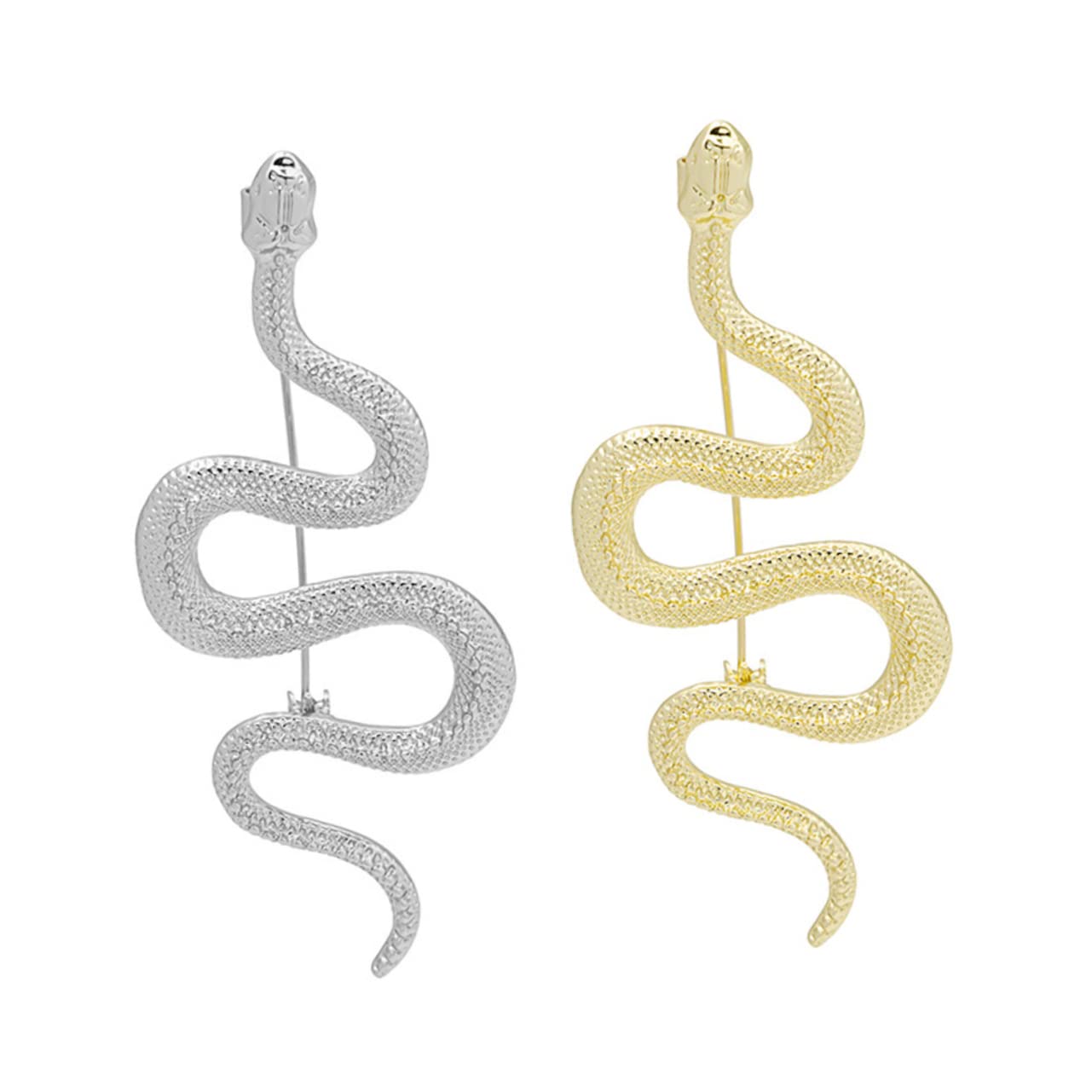 Broches de Solapa, 2 Unidades, para Parejas, con diseño Divertido de Animales, Estilo Vintage gótico Punk, Forma de Serpiente, Ideales para Bodas y Abrigos.