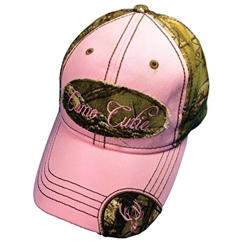 Womens Realtree Pink Camo Hat with Pink Camo Cutie Logo Cover