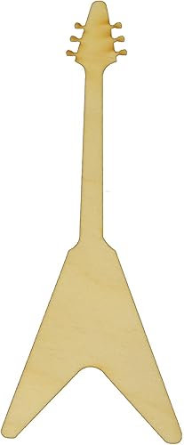 Guitarra eléctrica sin terminar #2 con corte de madera disponible en una variedad de tamaños y grosores (18 pulgadas de grosor, grande 5.5 x 12