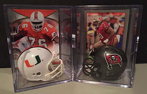 Warren Sapp College and Pro Helmet Shadowbox w/ card