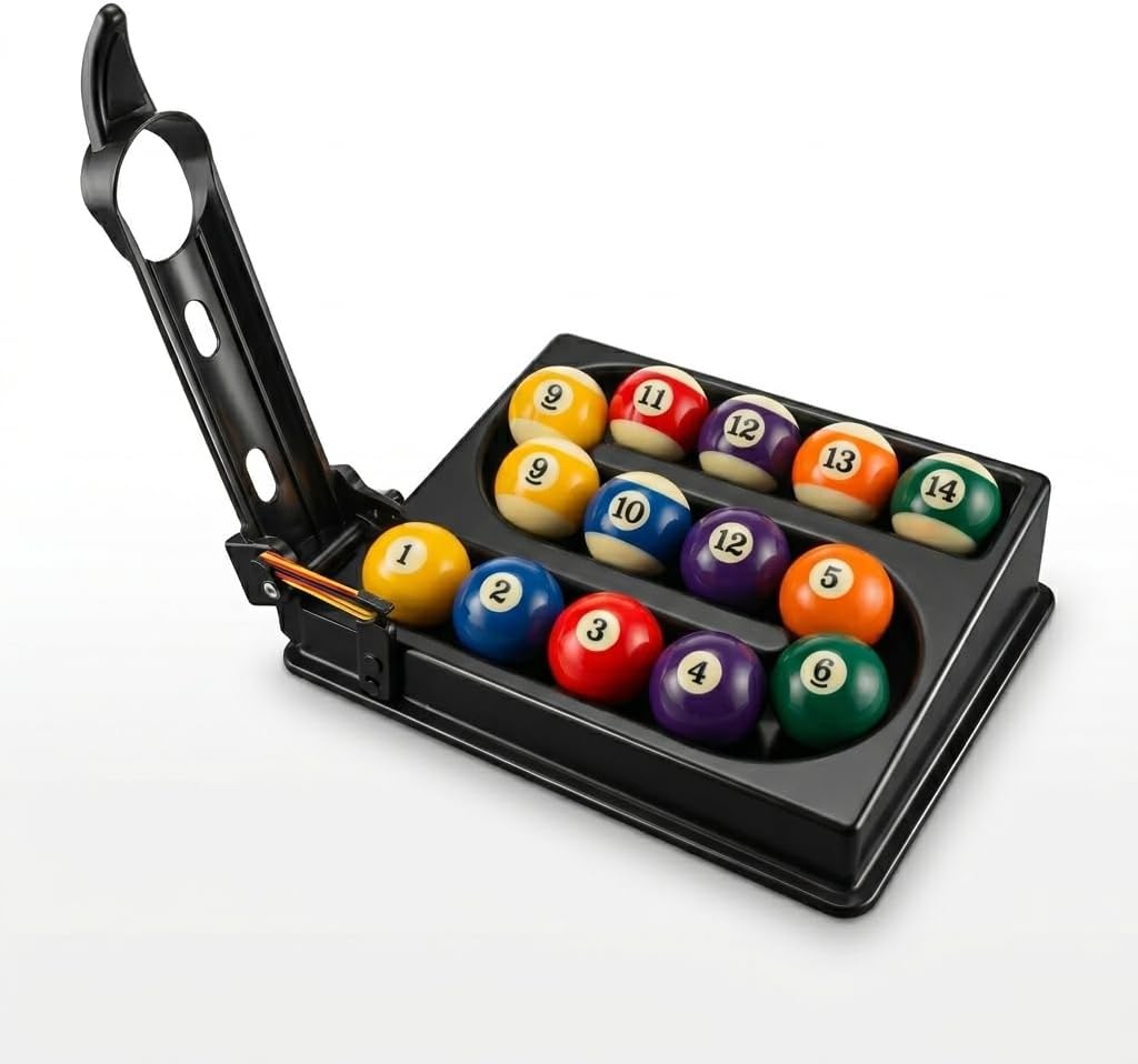 Manual Pool Ball Rack Training Machine, Single Ball Fixed-Point Ball Placer, Improves Accuracy & Cue Control, Efficient Solo Practice Tool for Pool Table Accessories & Billiards Accessories